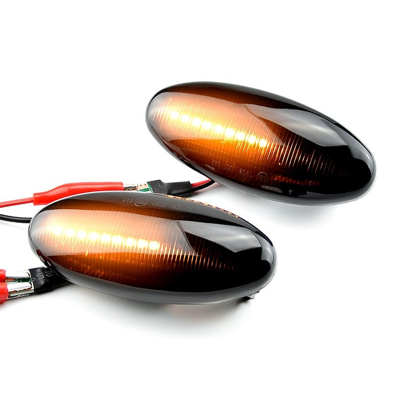 زوج من أضواء العلامات الجانبية الديناميكية LED للواجهة الأمامية لسيارات نيسان نافارا D22 NP300 - Image 5