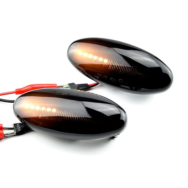 زوج من أضواء العلامات الجانبية الديناميكية LED للواجهة الأمامية لسيارات نيسان نافارا D22 NP300 - Image 4