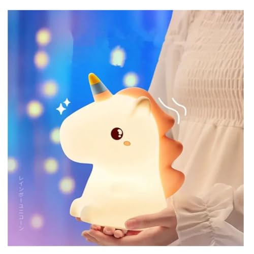 HUMAIZAR Cute Unicorn Silicone LED Night Lamp – Soft Touch Kids Bedside Light for Girls Room, Nursery, Baby Sleep Lamp & Aesthetic Bedroom Decor - Image 3