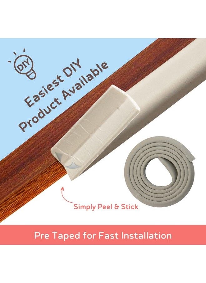 BABYSAFEHOUSE - Child Proofing Pre Taped Edge Guard Strip (26Ftpack Of 4) For Sharp Edges Of Furniture & Corners (Grey Color) - Image 1