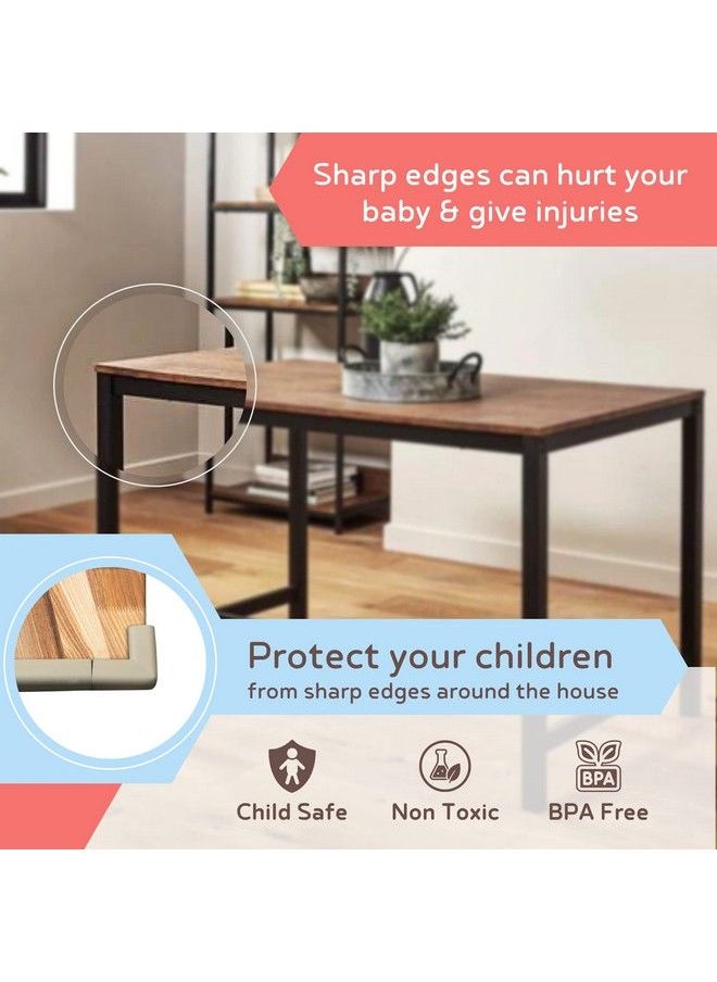 BABYSAFEHOUSE - Child Proofing Pre Taped Edge Guard Strip (26Ftpack Of 4) For Sharp Edges Of Furniture & Corners (Grey Color) - Image 1