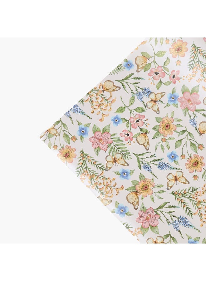 Findz Floral Print Paper Gift Wrap - 70x200 cms - Image 3