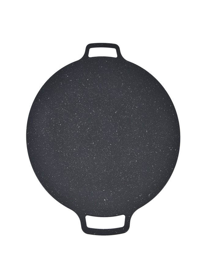 Korean BBQ Grill Pan Iron Nonstick Heat Resistant Round Grilling Tray for Pork Belly Pancakes30cm/11.81in - Image 3