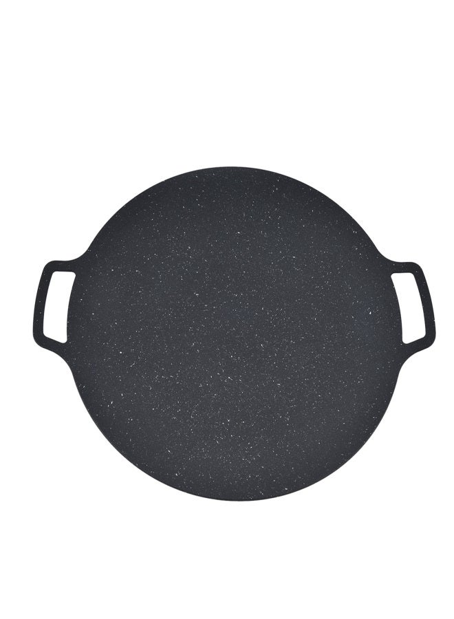 Korean BBQ Grill Pan Iron Nonstick Heat Resistant Round Grilling Tray for Pork Belly Pancakes30cm/11.81in - Image 5