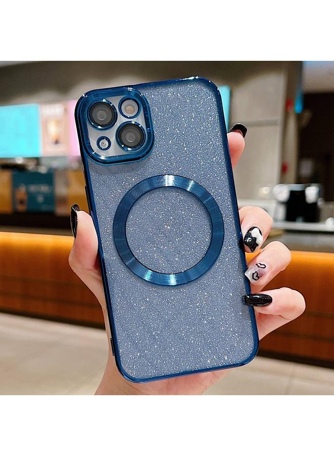 Zaboon Case For iPhone 13 Electroplating Pure Color Glitter Powder MagSafe Phone Case - Image 1