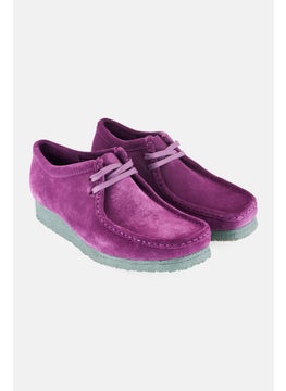clarks Men Stranded Wallabee Lace Up Casual Shoes, Purple  - Image 1