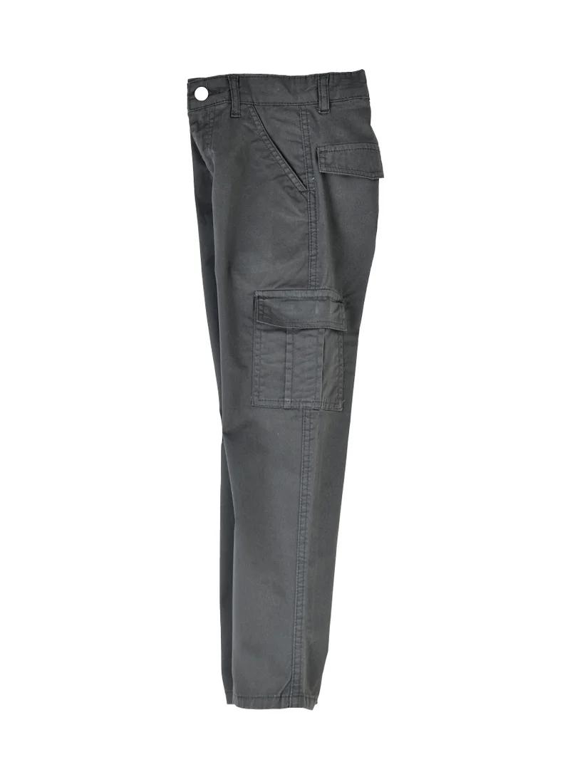 JAM Boys Cargo Pants with Side Pockets - Dark Grey
