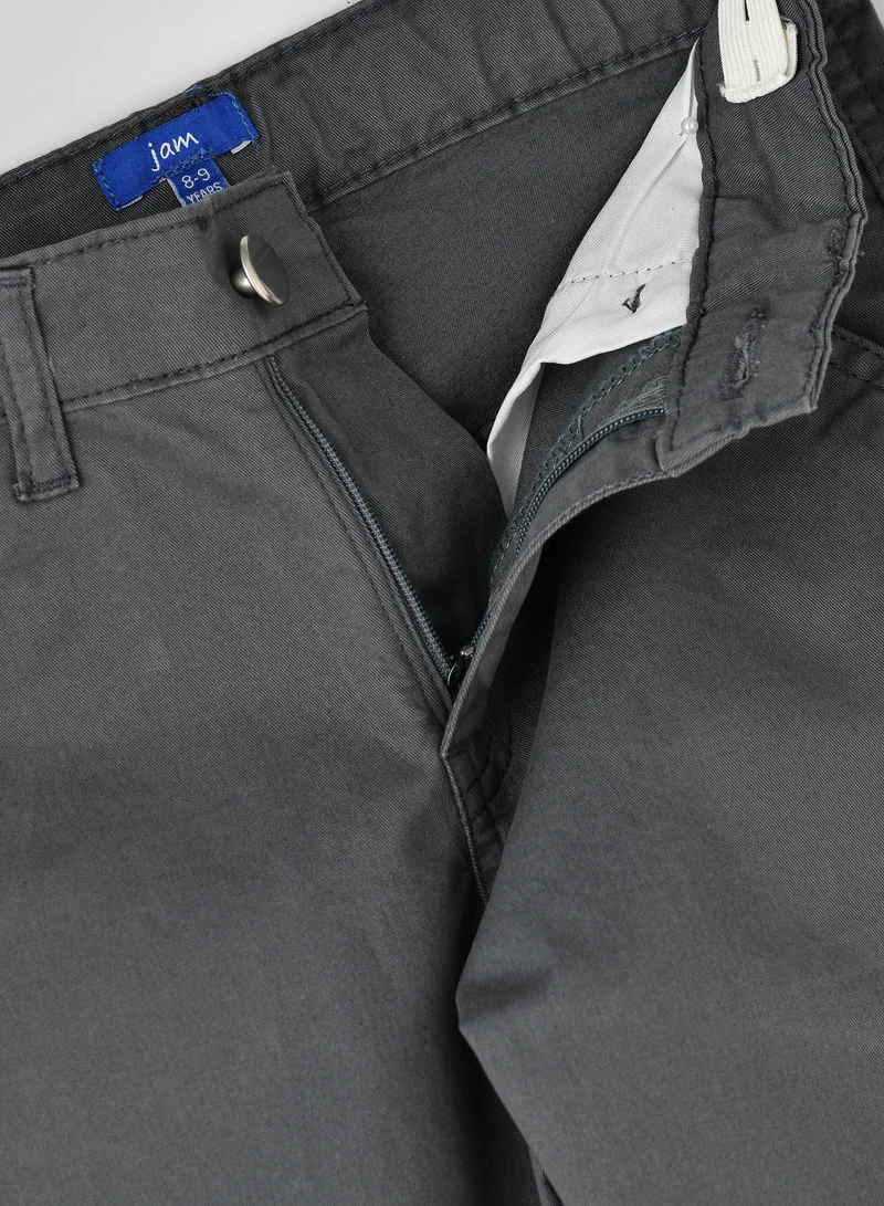 JAM Boys Cargo Pants with Side Pockets - Dark Grey