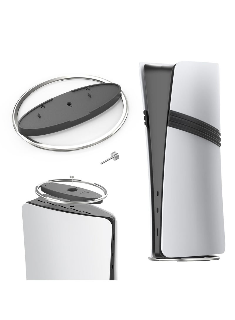 Game Console Docking Stand for PS5 Pro/Slim Game Console Upright Stand for PS5 Console All Series Universal (Silver) - Image 1