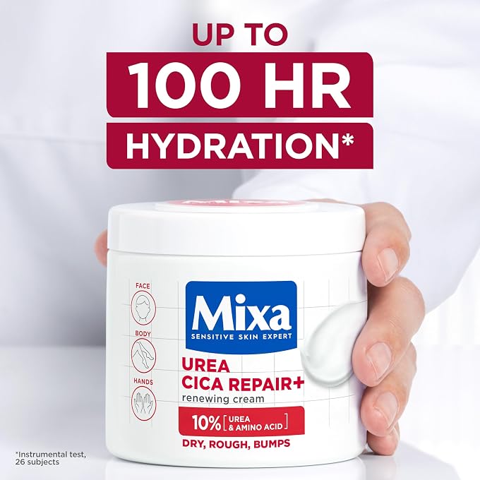 mixa Body Cream, Urea Cica Repair Renewing Cream For Dry Rough Skin 400ml - Image 2