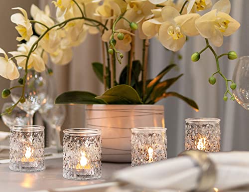 NITIME 12pcs Votive Candle Holders, Clear Glass Candle Holder in Bulk, Tealight Candle Holder for Wedding Decor, Table Centerpiece, Home Decor and Holiday Decor - Image 5