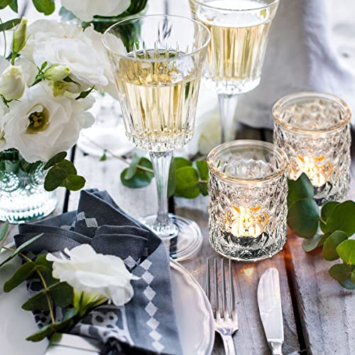 NITIME 12pcs Votive Candle Holders, Clear Glass Candle Holder in Bulk, Tealight Candle Holder for Wedding Decor, Table Centerpiece, Home Decor and Holiday Decor - Image 3