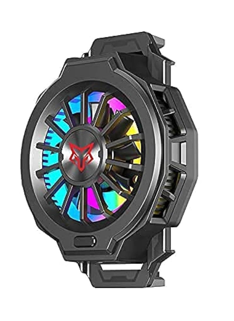 سارافوكس مروحة تبريد محمولة سارافوكس WASP Funcooler S02 للألعاب مبرد سريع بمروحة RGB شاحن لاسلكي للكمبيوتر المحمول  - Image 1