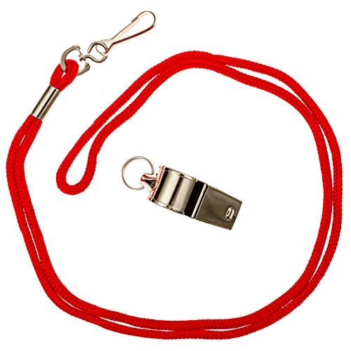 BLARIX Lifeguard Metal Whistle Best Whistles for Coach Referee (Metal and Red) - Image 2
