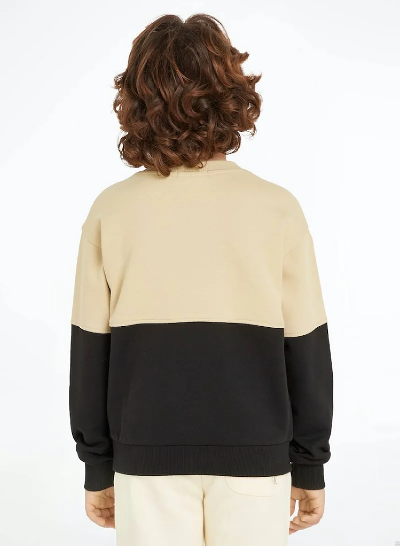 Calvin Klein Jeans Color-Block Crew Neck Sweater