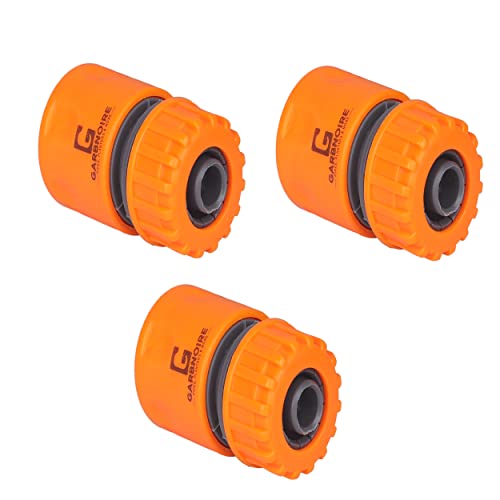 Garbnoire Heavy Duty Hose Pipe Fitting Standard Size 1/2'' Inch Quick Connector for Garden Water Pipe & Car, Bike Washing Accessories | Female Adapter Suitable Connecting Hose Pipe (Pack of 3) - Image 1