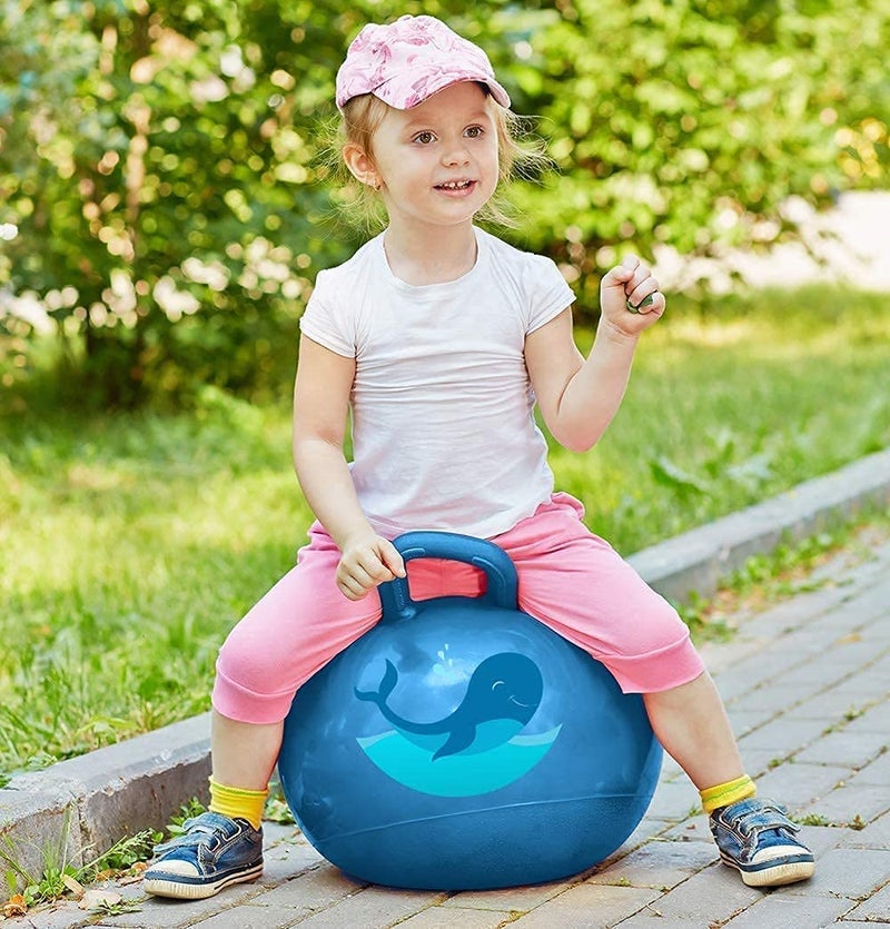Vroxy Kids Yoga Fitness Gym Ball Hip-Pity Bouncy Ball Toddler Playing Jumping Ball Boys Girls Jumping Hopping Hop Ball (1Pcs) - Image 4