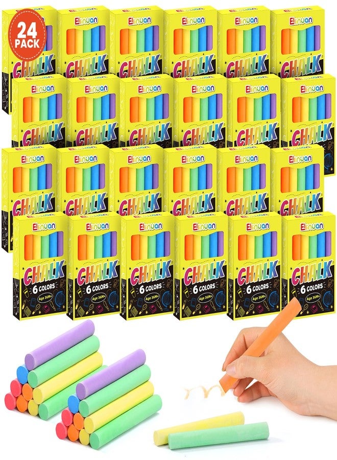 Ellinjan 288 Count Chalk Set for Kids, Non-Toxic Mini Chalk Bulk for Chalkboard, Back to School Supplies, Goody Bag Fillers, Classroom Prizes Gifts for Boys Girls, Easter Basket Stuffers (24 Boxes) - Image 1