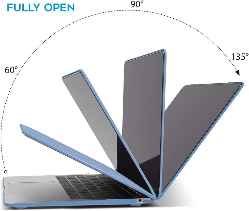 I Benzer Compatible with New MacBook Air 13 inch Case 2022 2021 2020 M1 A2337 A2179 A1932, Plastic Hard Shell Case with Keyboard Cover for Mac Retina Display with Touch ID, Airy Blue, MMA-T13ARBL+1 - Image 5
