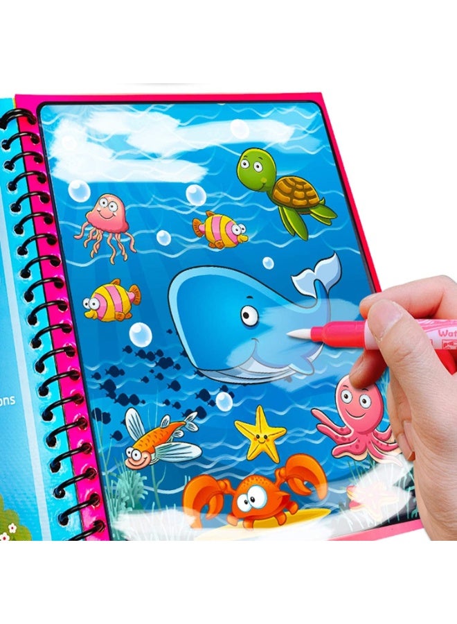Beauenty Magic Water Book, Water Coloring Book, Doodling Paint with Water Magic Pen Painting Board For Children Education Drawing Toy - Image 4