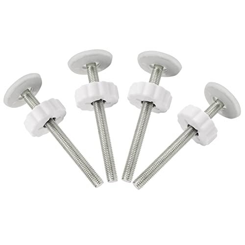 AMORBASE Pet Gates Spindle Rods 8mm(M8) - Replacement Parts Threaded Screw Bolts Hardware Kit Wall Protector for Baby Pressure Mounted Safety Door & Pet Stair Gates (White, M8 9CMLong) - Image 1
