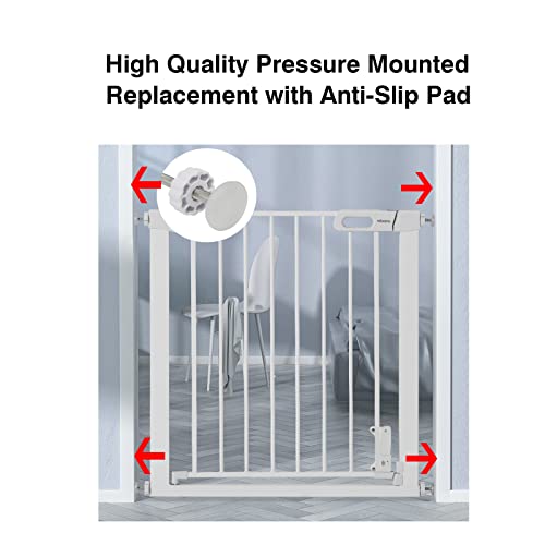 AMORBASE Pet Gates Spindle Rods 8mm(M8) - Replacement Parts Threaded Screw Bolts Hardware Kit Wall Protector for Baby Pressure Mounted Safety Door & Pet Stair Gates (White, M8 9CMLong) - Image 4