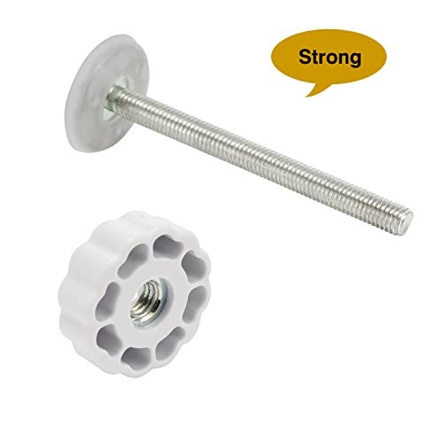 AMORBASE Pet Gates Spindle Rods 8mm(M8) - Replacement Parts Threaded Screw Bolts Hardware Kit Wall Protector for Baby Pressure Mounted Safety Door & Pet Stair Gates (White, M8 9CMLong) - Image 3