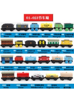 Arabest Magnetic Thomas Train Wood Track Kids 1-3 Toy Compartment random 