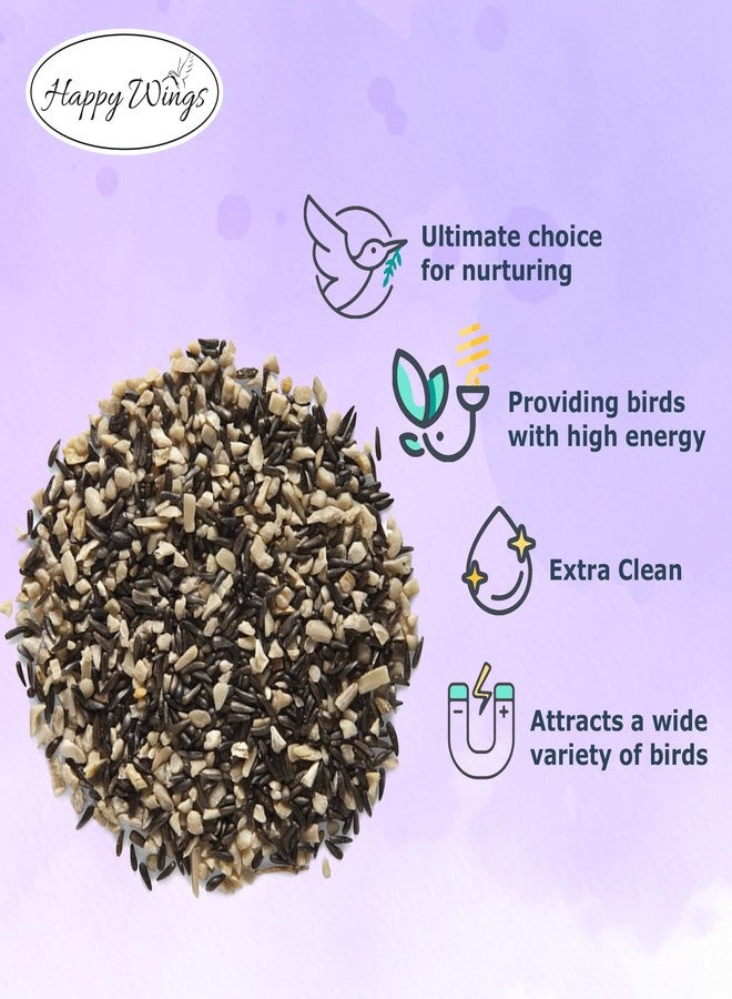Happy Wings Finch Blend Bird Food - Mix of Sunflower Hearts/Kernels and Nyjer, 5 Pounds - No Grow Seed - For Wild Birds - Image 5