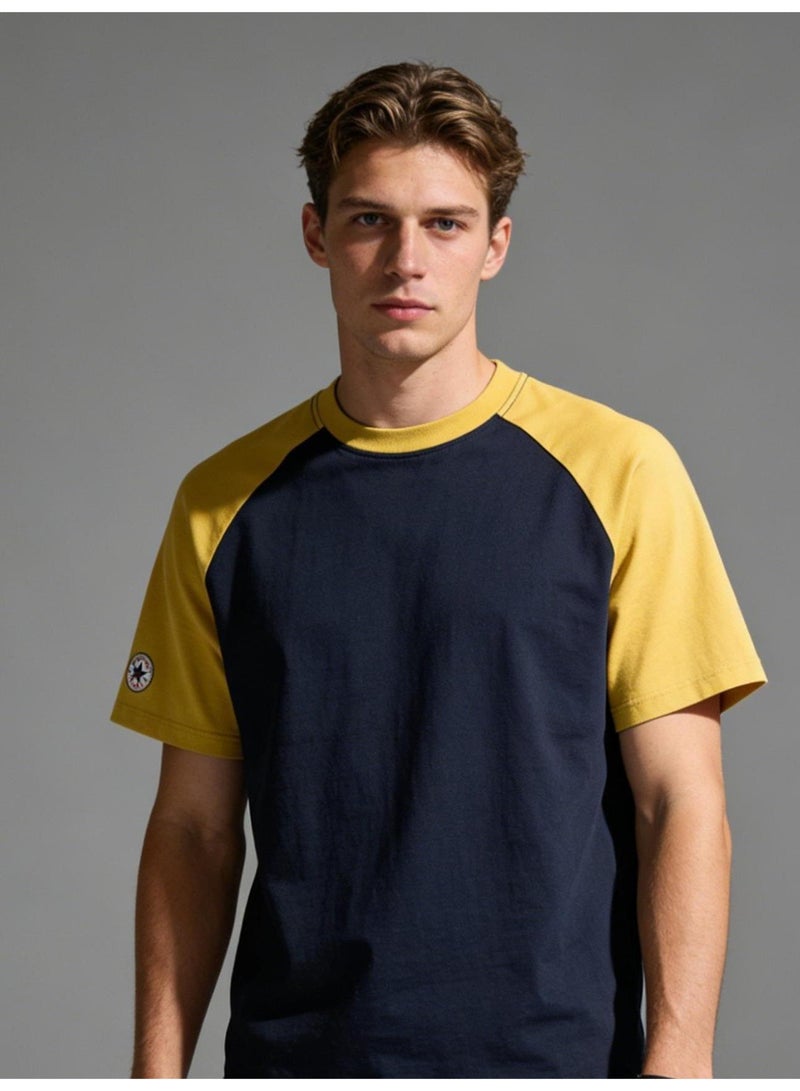 كونفرس Converse T-shirt with round neck and short sleeve-color matching shirt-cotton T-shirt unisex loose casual couple short sleeve T-shirt - Image 5