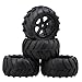 lovermusic 4PCS 116 RC Crawler Truck Off Roader Rubber Tires and Rims 335x165inch Rock Climbing Tires - Image 2