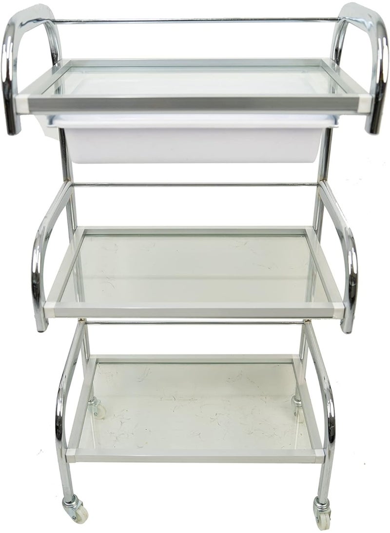 Meishida Shelves Trolley Cart with Tray for Salon & Spa, Beauty Facial Clinic and Personal Use Equipment Furniture  - Image 1