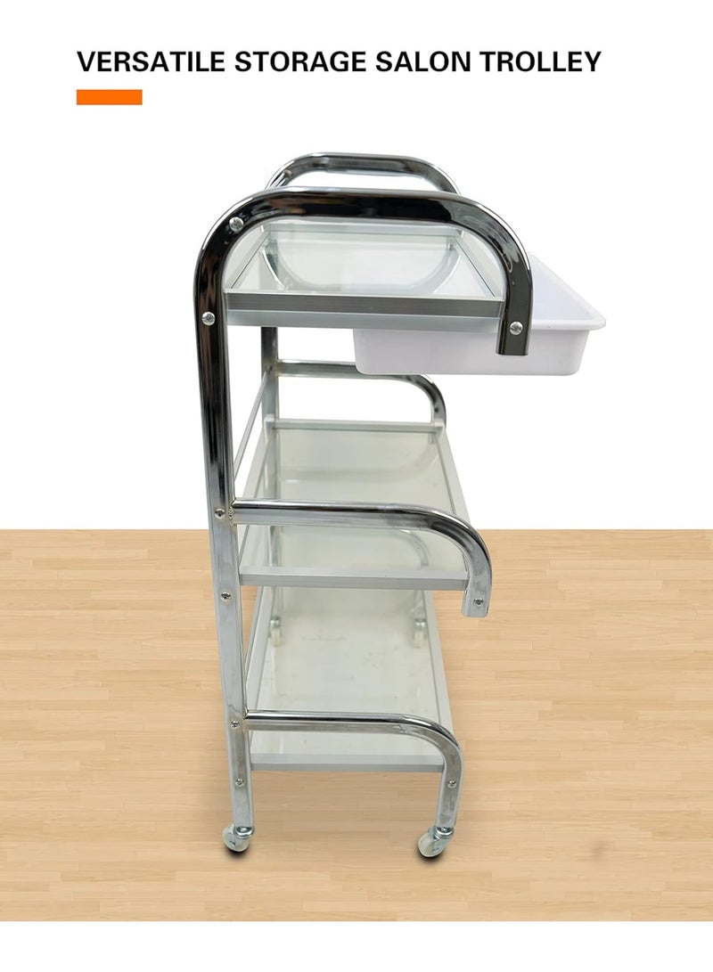 Meishida Shelves Trolley Cart with Tray for Salon & Spa, Beauty Facial Clinic and Personal Use Equipment Furniture  - Image 4