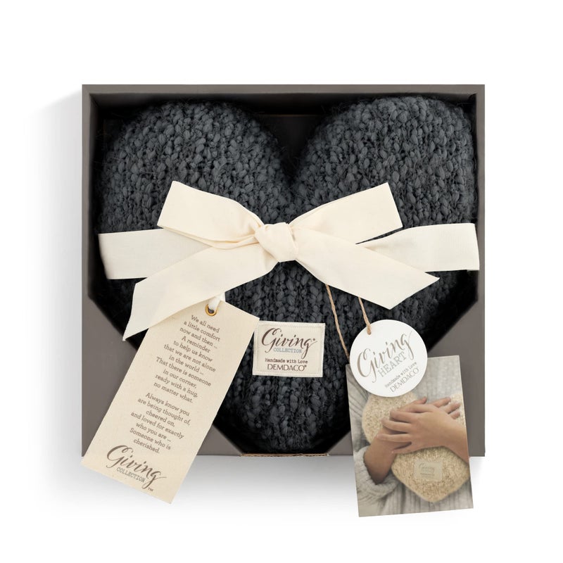 ديمداكو Demdaco Charcoal Gray Give Heart 11 × 10 Plush Polush Poluns - Image 3