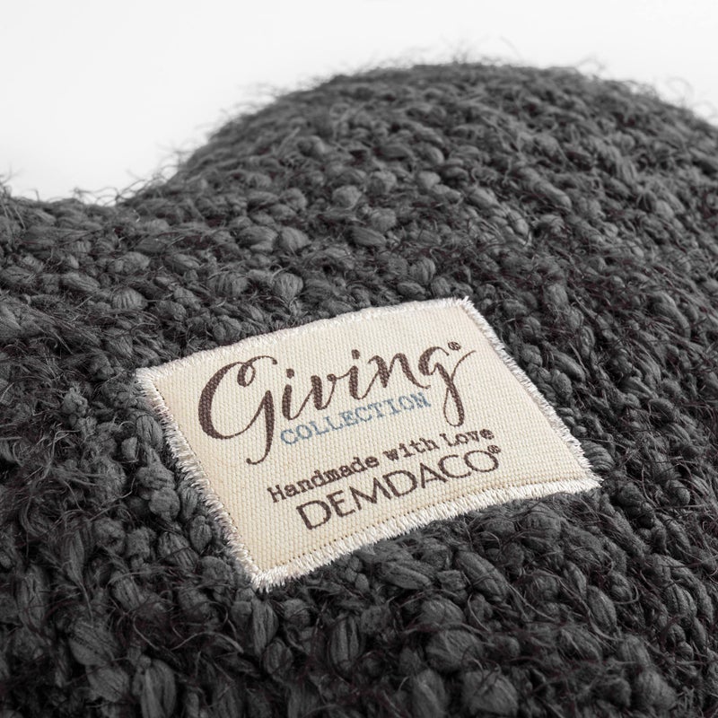 ديمداكو Demdaco Charcoal Gray Give Heart 11 × 10 Plush Polush Poluns - Image 4
