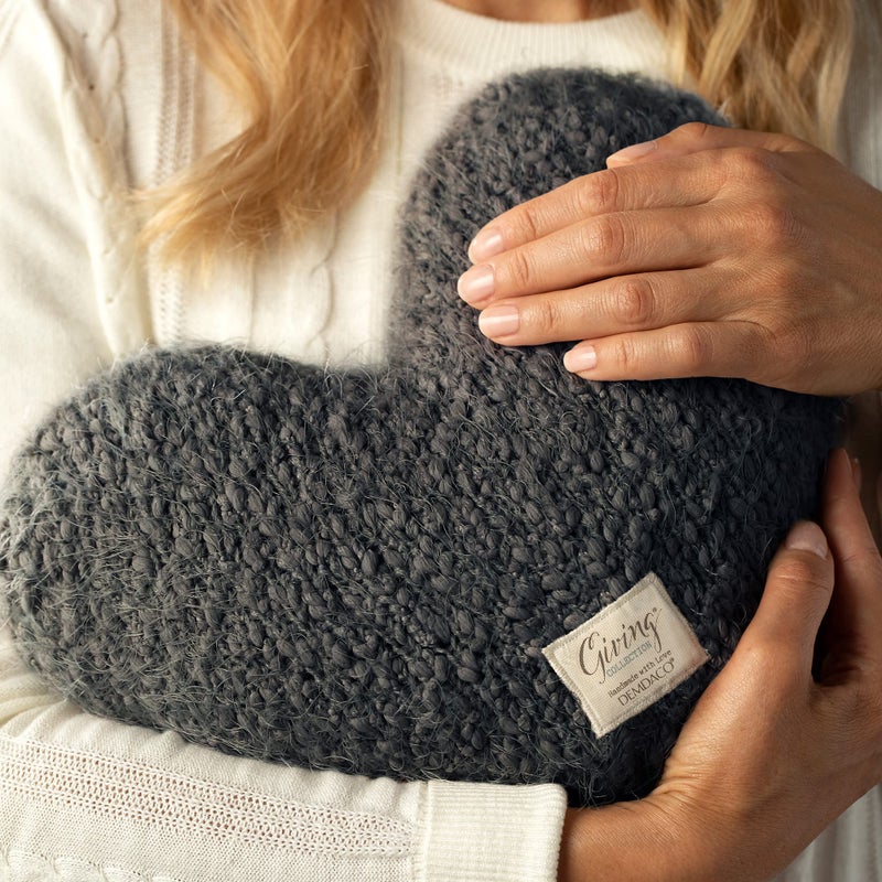 ديمداكو Demdaco Charcoal Gray Give Heart 11 × 10 Plush Polush Poluns - Image 5