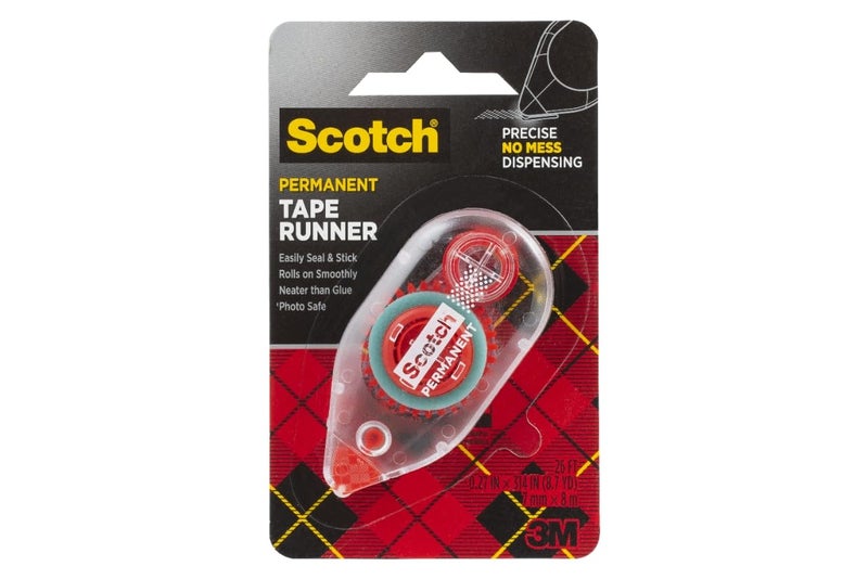 Scotch Double Sided Tape Runner, 0.27 in x 26 ft., Perfect for Holiday Crafts, Gifts, and DIY, 1-Pack - Image 1