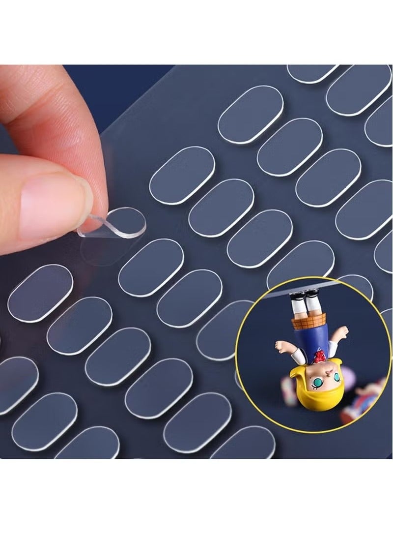 Gel Glue Dots Clear Removable 600pcs Gel Glue Dots Double Sided Mounting Putty Stick Tack for Wall Hanging Sticky Dots Tacky Putty Clear Removable Putty 0.31 X 0.51cm - Image 1