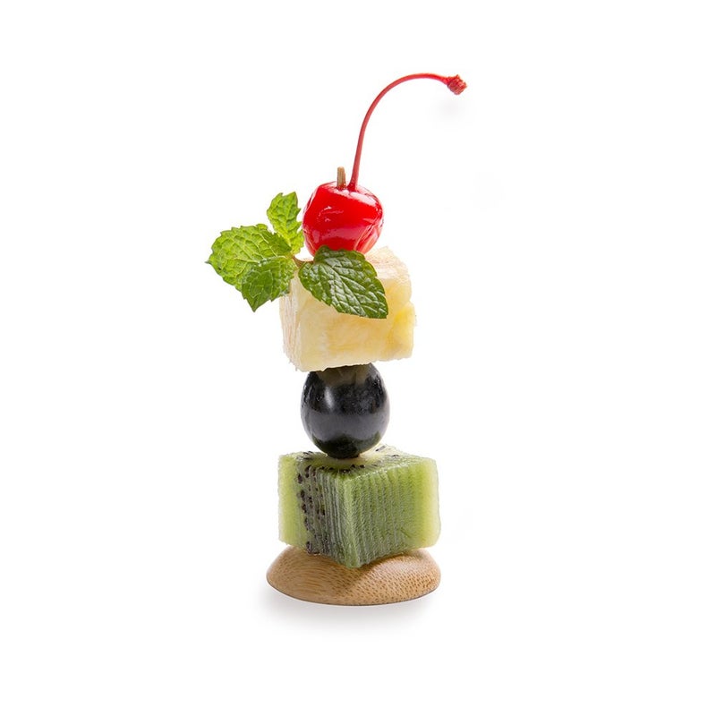 Restaurantware Restaurantware 15inch Bamboo Pedestal Skewers Perfect for Serving Appetizers and Cocktail Garnishes  Natural Color  100CT  Premium 