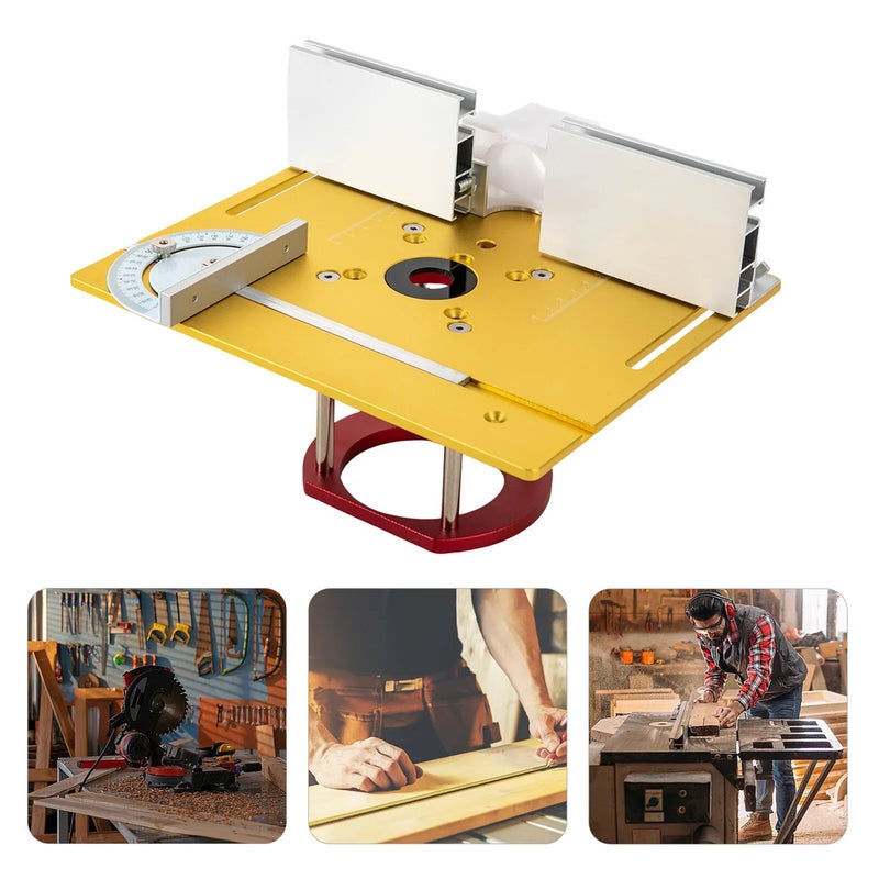 Golden Router Table Insert Plate: 51 Mm Lift Height Easy To Install Aluminum Router Plate - Corrosion-Resistant Cnc Machined Router Table Panel For Woodworking Workbenches Inverted Electric Milling Ma - Image 3