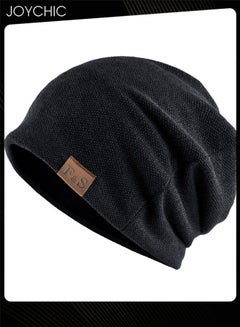 Joychic Slouchy Beanie Hat Baggy Skull Sleep Cap Thin Hip-hop Soft Stretch Knit Sleeping Hat Headwear Head Wrap Cap for Women Black  - Image 3