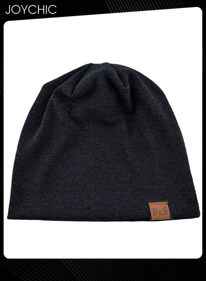 Joychic قبعة بونيه فضفاضة قبعة النوم قبعة نحيفة هيب هوب ناعمة تمتد كنيت قبعة النوم غطاء رأس للنساء سوداء - Image 4