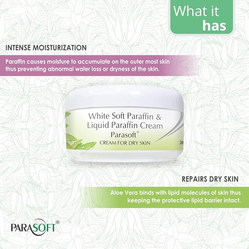 Parasoft Cream Intense Moisturizer Nourishing Cold Cream Winter Cream for Dry Dehydrated Skin with Goodness of Aloe vera for both Men Women 200GMPack of 3 - Image 4