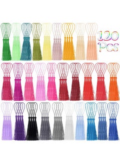 cridoz Tassels Cridoz 120Pcs Bookmark Tassels Silky Handmade Soft Craft Mini Tassels With Loops For Bookmarks Crafts And Jewelry Making 30 Colors  - Image 1
