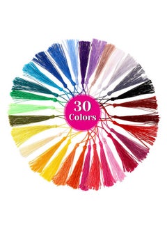cridoz Tassels Cridoz 120Pcs Bookmark Tassels Silky Handmade Soft Craft Mini Tassels With Loops For Bookmarks Crafts And Jewelry Making 30 Colors  - Image 2