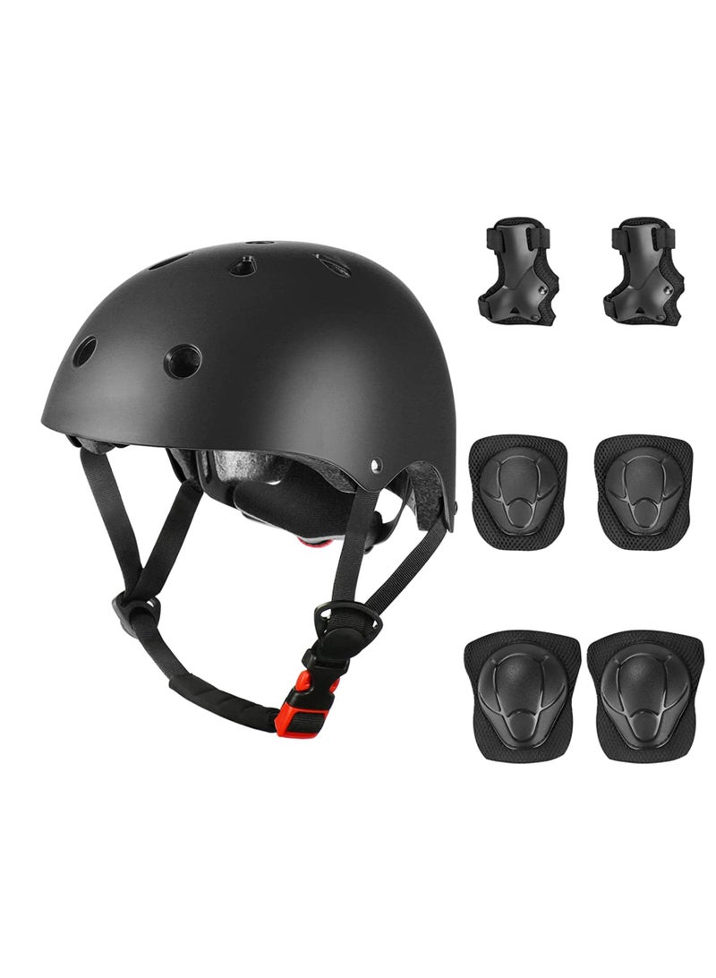 MIXDE Kids Bike Helmet Set，Adjustable Helmet for Ages 3-9 Kids Toddler Boys Girls Youth,Protective Gear with Elbow Knee Wrist Pads for Multi-Sports Skateboarding Bike Riding - Image 1