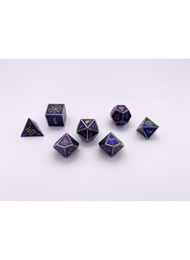 Norse Foundry - Set Of 7 Draugr Norse Series Full Metal Polyhedral Dice By Norse Foundry ; Rpg Math Games Dnd Pathfinder … - Image 1