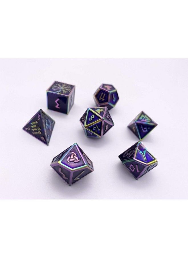Norse Foundry - Set Of 7 Draugr Norse Series Full Metal Polyhedral Dice By Norse Foundry ; Rpg Math Games Dnd Pathfinder … - Image 1