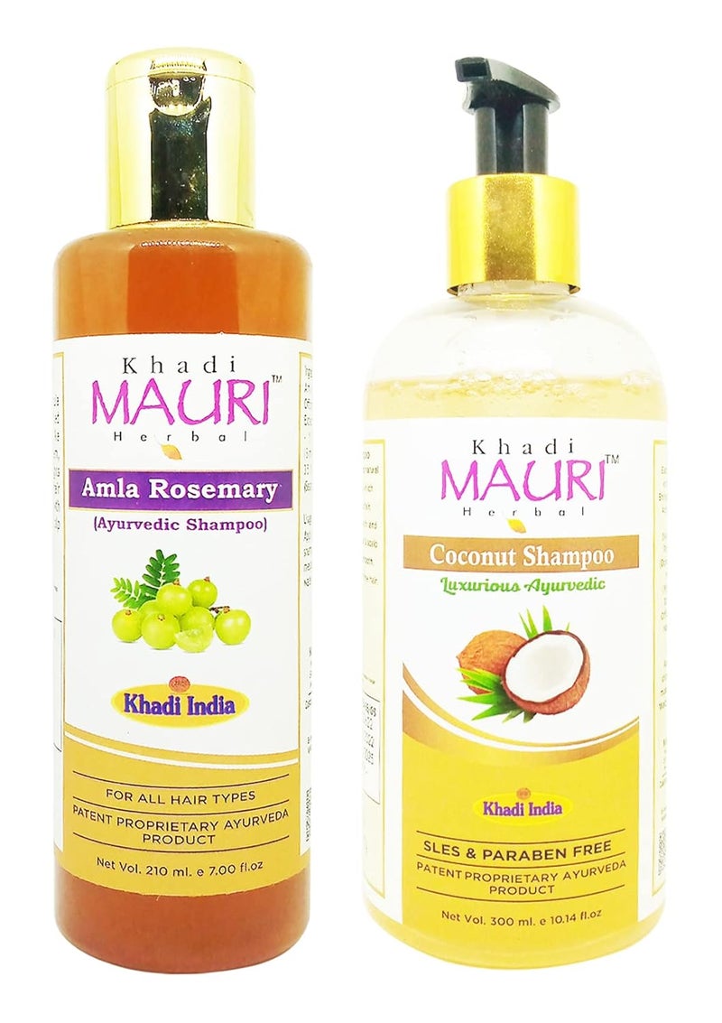 Khadi Mauri Amla Rosemary Coconut Shampoo Pack of 2 510 ml - Image 1