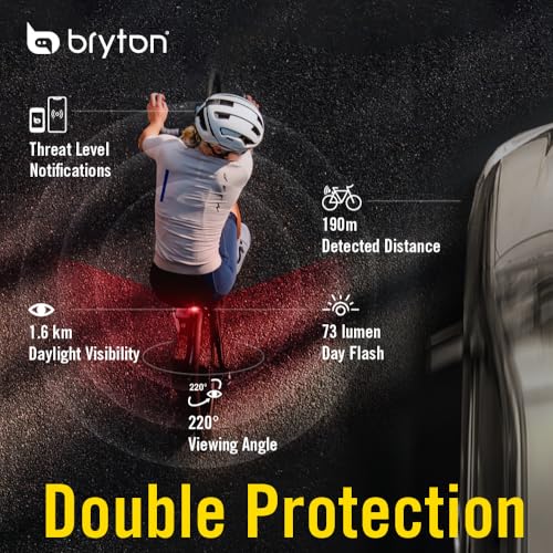 Bryton GARDIA R300L Cycling/Bike Radar with Tail Light, Visual and Audible Alerts for Vehicles up to 207 Yards Away, IPX7 Waterproof, Viewing Angle 220°, Support APP Display - Image 2